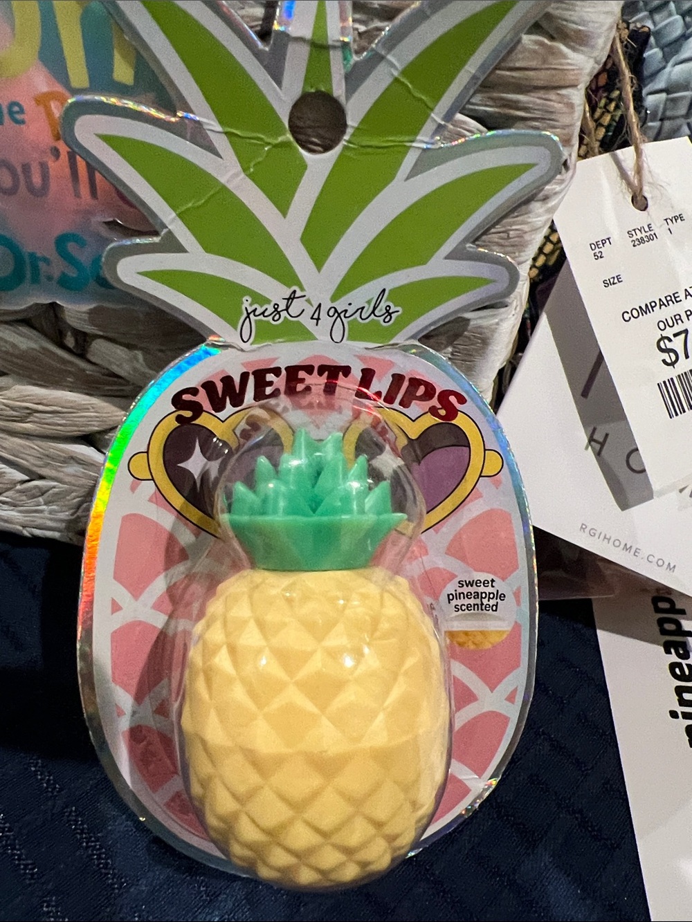 Sweet Lips Pineapple Lip Balm - Yellow & Green